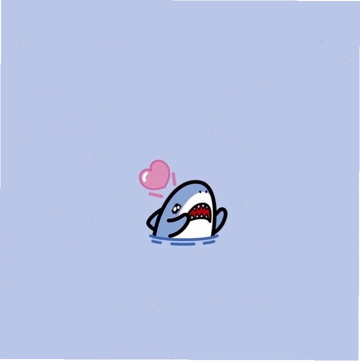 Chú cá mập chibi với biểu cảm cực kỳ dễ thương