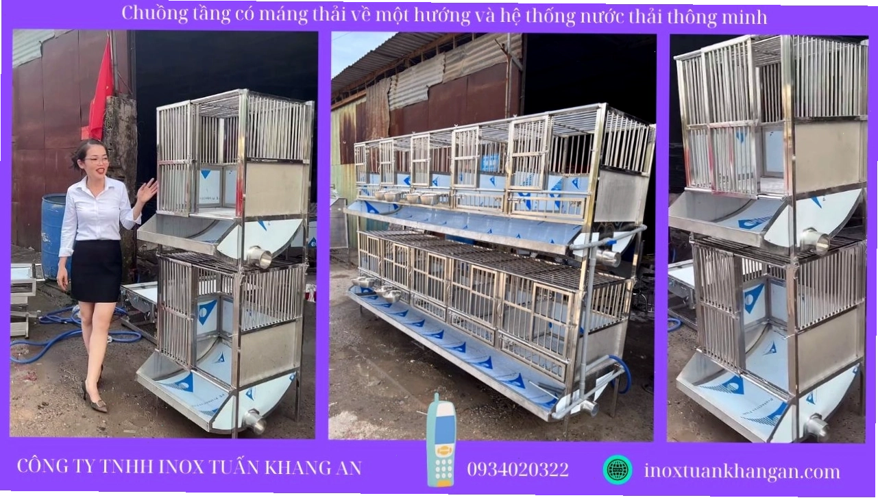 Chuồng chó inox với thiết kế đẹp mắt