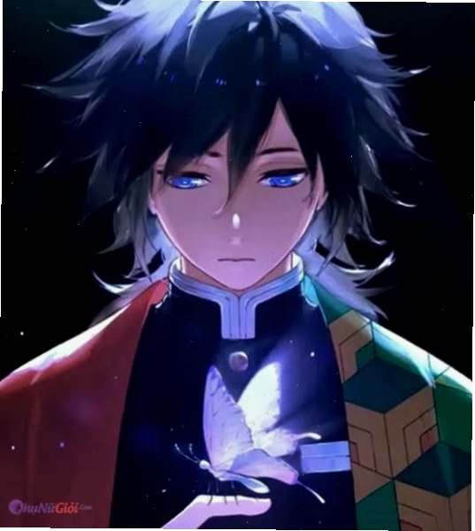 Cô gái anime với mái tóc dài bay trong gió, ánh mắt đầy kiên định