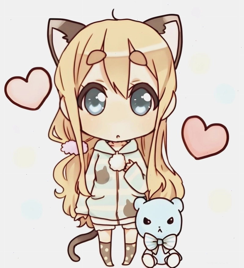 Cô gái chibi đang chơi nhạc cụ