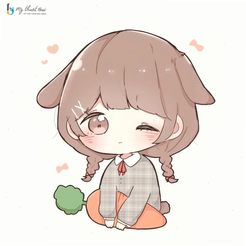 Cô gái chibi đang đọc sách