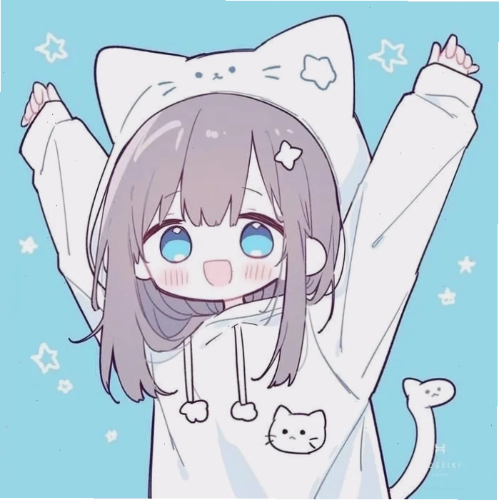 Cô gái chibi dễ thương với mái tóc dài và nụ cười tỏa nắng