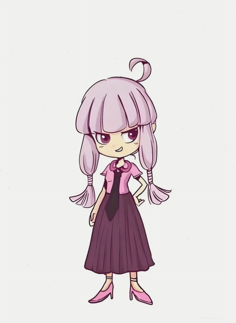 Cô gái chibi ngồi bên cửa sổ