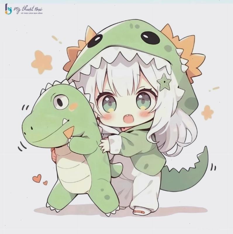 Cô gái chibi tóc ngắn cá tính