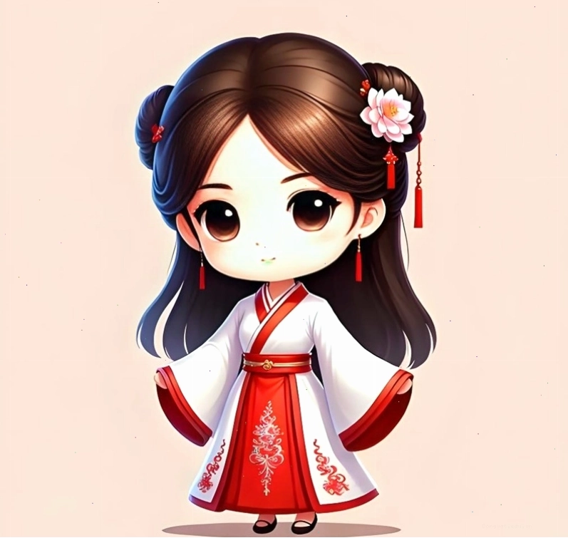 Cô gái chibi trong trang phục mùa đông ấm áp