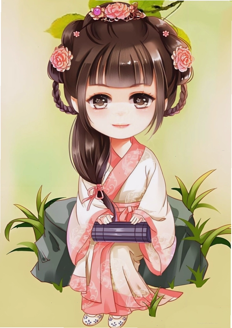 Cô gái chibi trong trang phục truyền thống