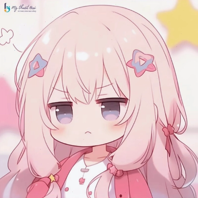 Cô gái chibi với nhiều biểu cảm và phụ kiện đáng yêu