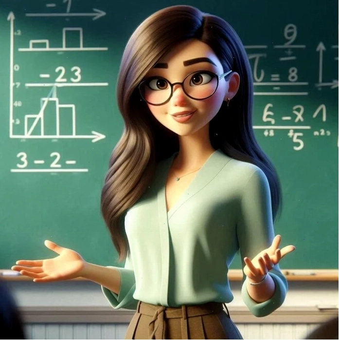 Cô giáo chibi PNG với nền trong suốt