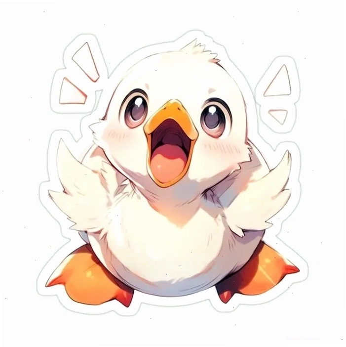 Con vịt chibi đáng yêu trong trang phục ngộ nghĩnh