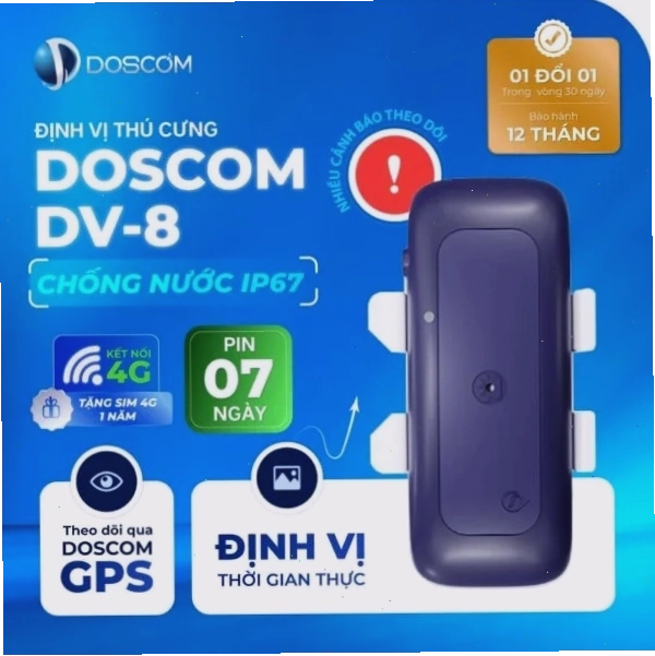 Định vị DV8 Doscom, giải pháp an toàn cho thú cưng