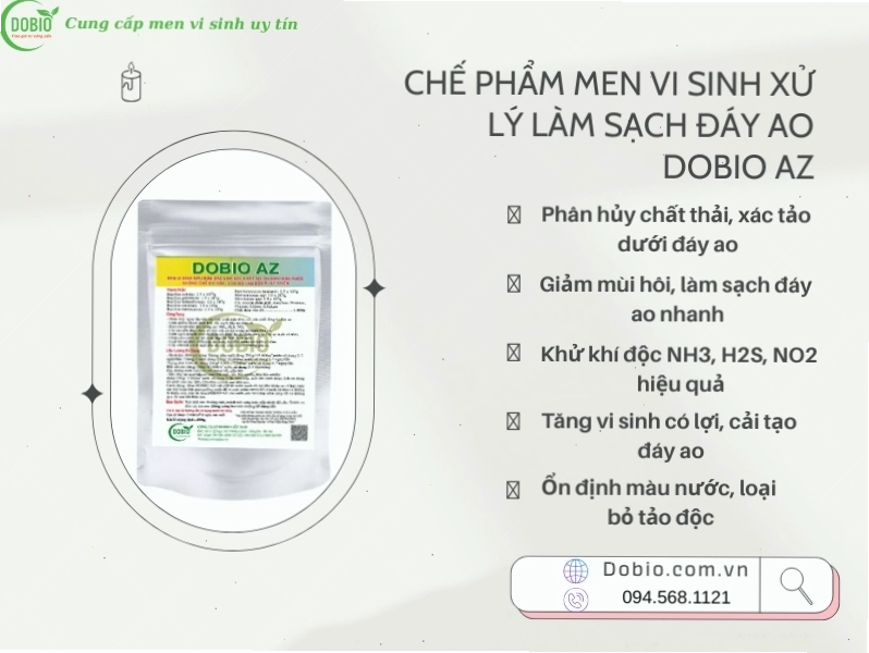 Dobio AZ xử lý đáy ao, khống chế khí độc hiệu quả cho ao nuôi tôm