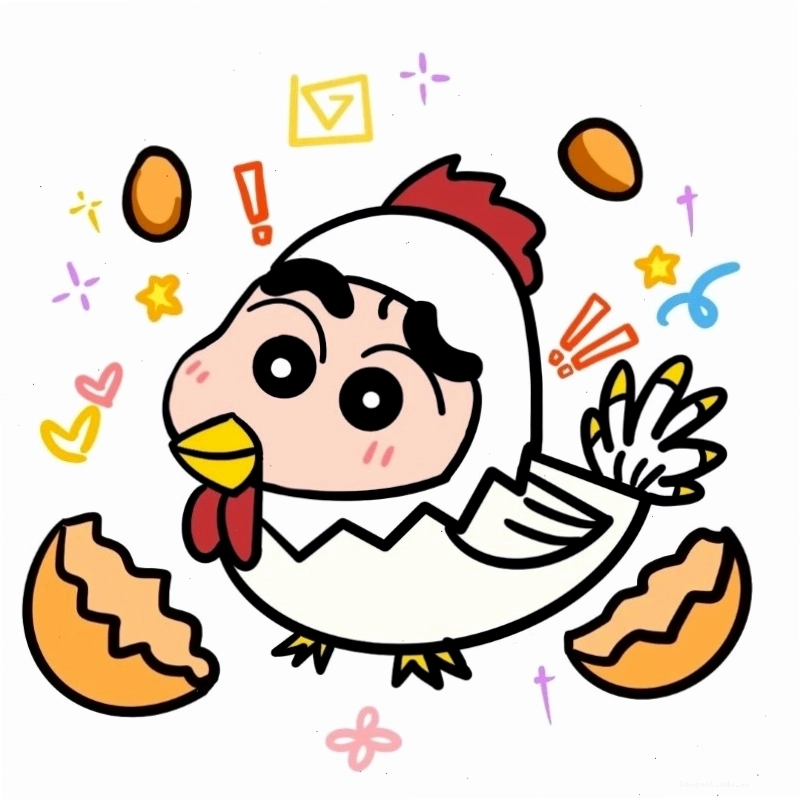 Gà chibi buồn ngủ lim dim với mũ ngủ dễ thương