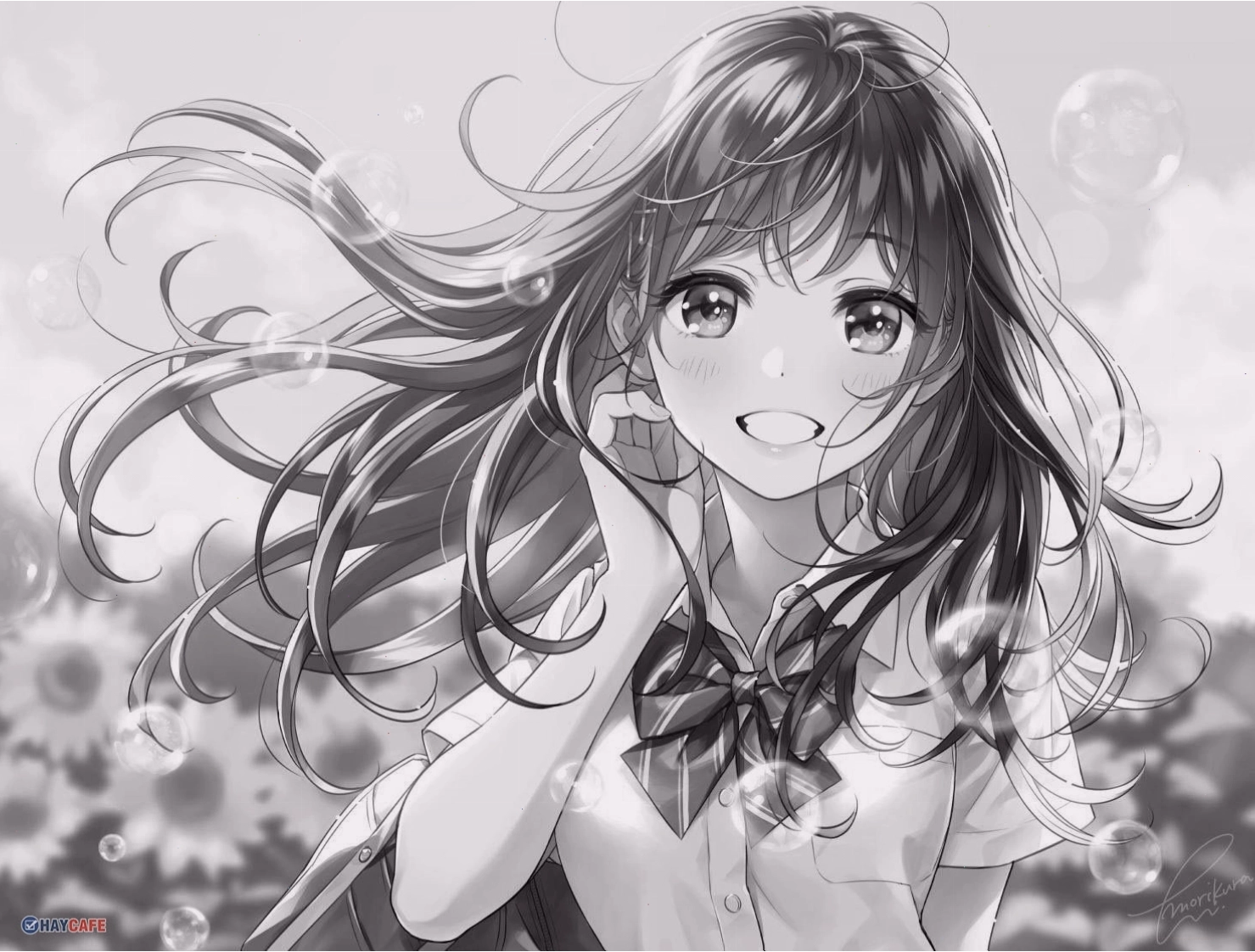 Hình ảnh anime đen trắng đẹp, ấn tượng