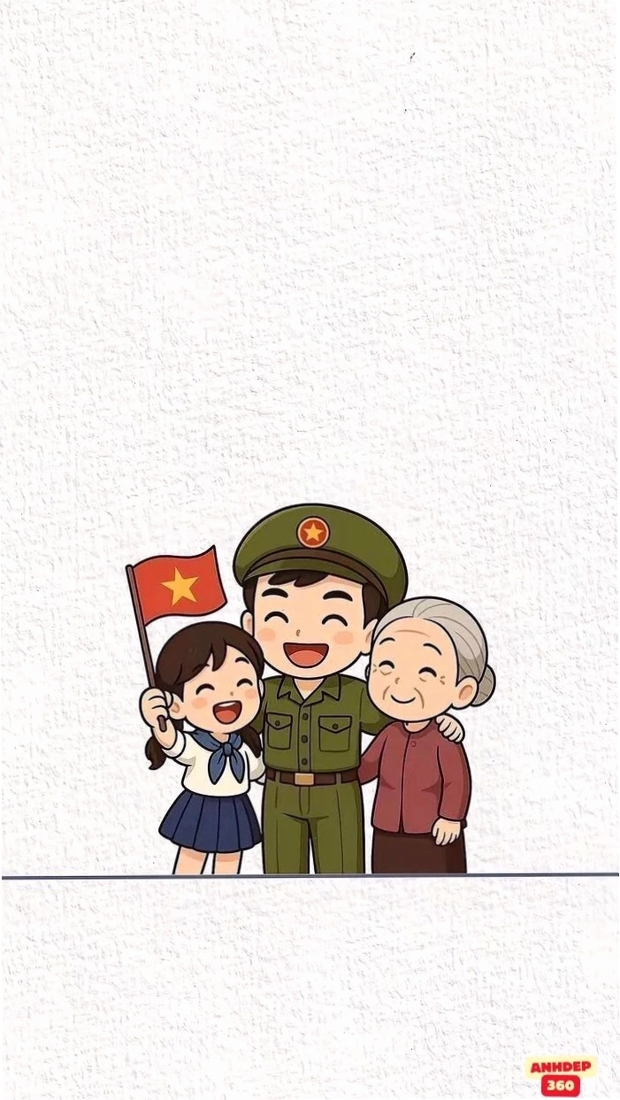 Hình ảnh chibi bộ đội Việt Nam dễ thương và đáng yêu