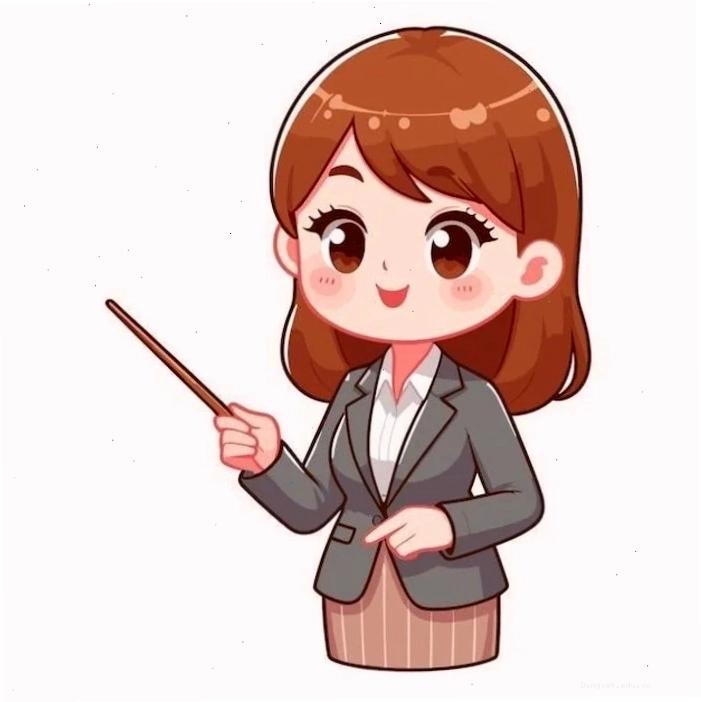 Hình ảnh chibi cô giáo với nụ cười rạng rỡ