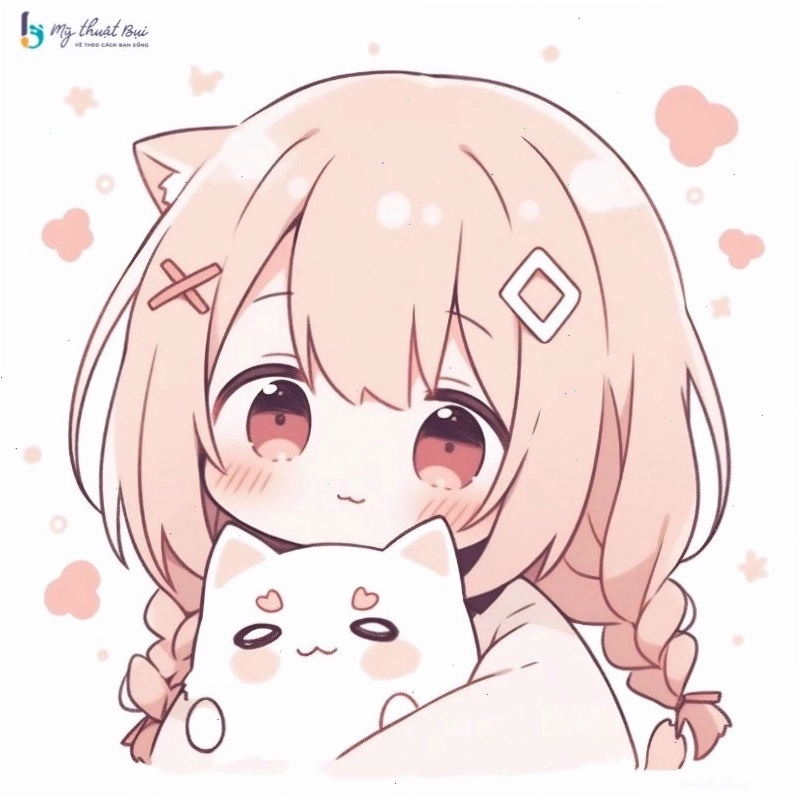 Hình ảnh chibi nữ cute phong cách cá tính với trang phục đường phố