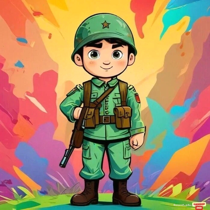 Hình ảnh chú bộ đội chibi Việt Nam phong cách cool ngầu
