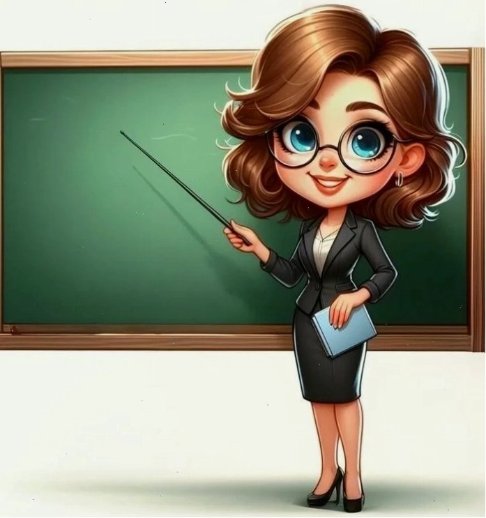 Hình ảnh cô giáo và học sinh chibi đang vui đùa