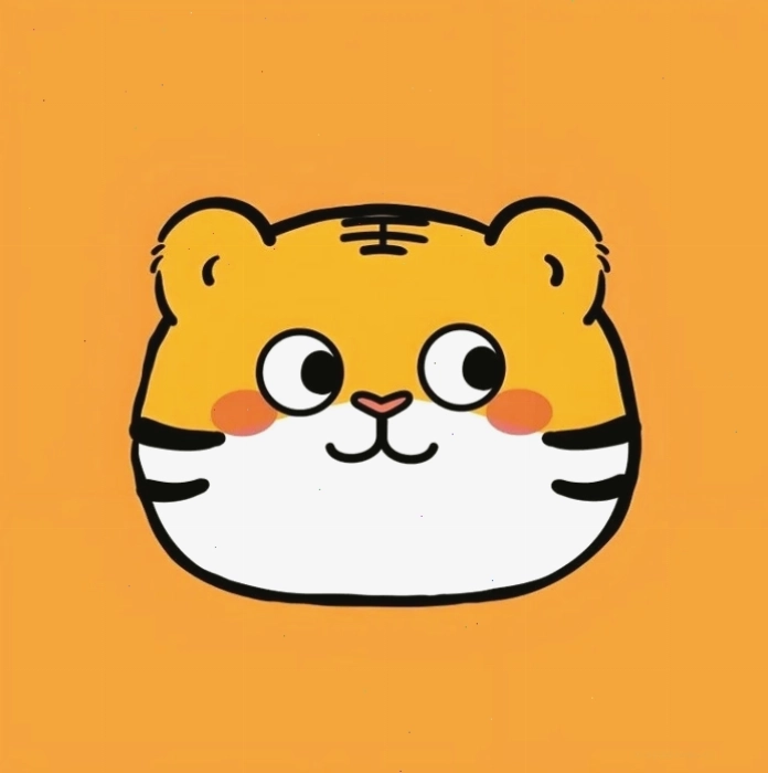 Hình ảnh con hổ cute chibi đang nằm nghỉ ngơi