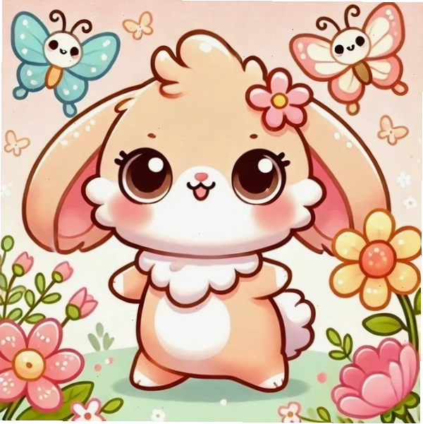 Hình ảnh con thỏ chibi cực cute
