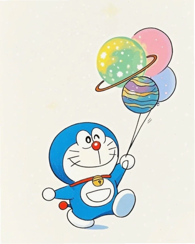 Hình ảnh Doraemon chibi cute đang bay