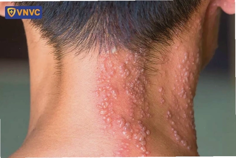 Hình ảnh giời leo xuất hiện ở vùng cổ và vai