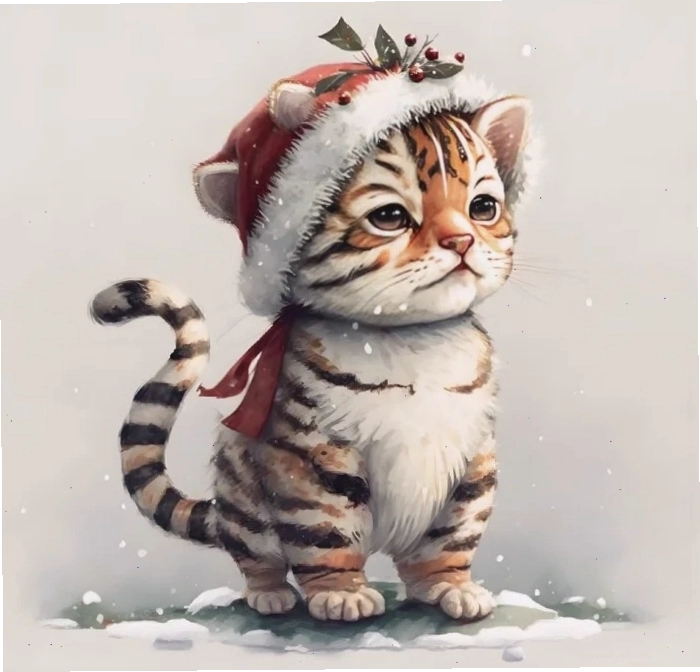 Hình ảnh hổ con chibi đang chơi đùa rất tinh nghịch