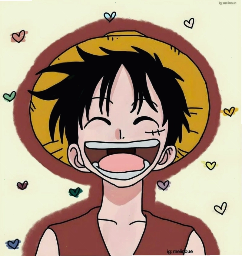 Hình ảnh Luffy chibi cute với nụ cười rạng rỡ