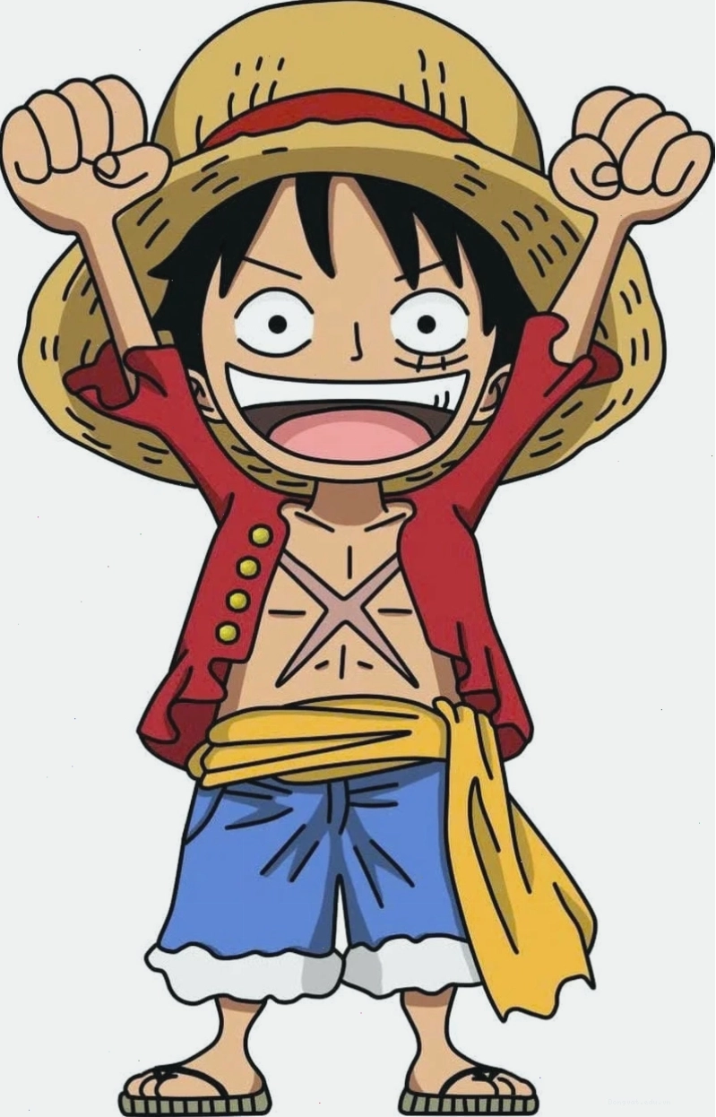 Hình ảnh Luffy chibi khi còn nhỏ