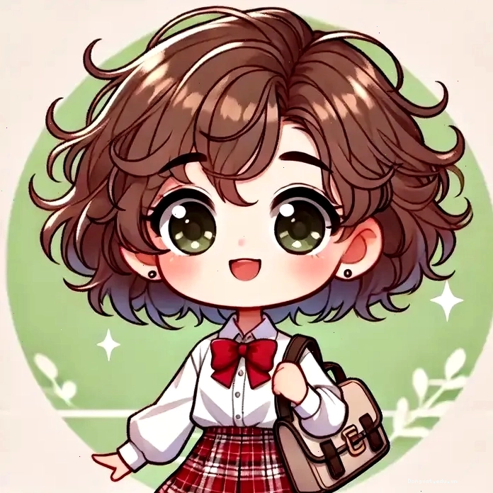 Hình ảnh nữ sinh cấp 2 chibi đáng yêu mặc đồng phục