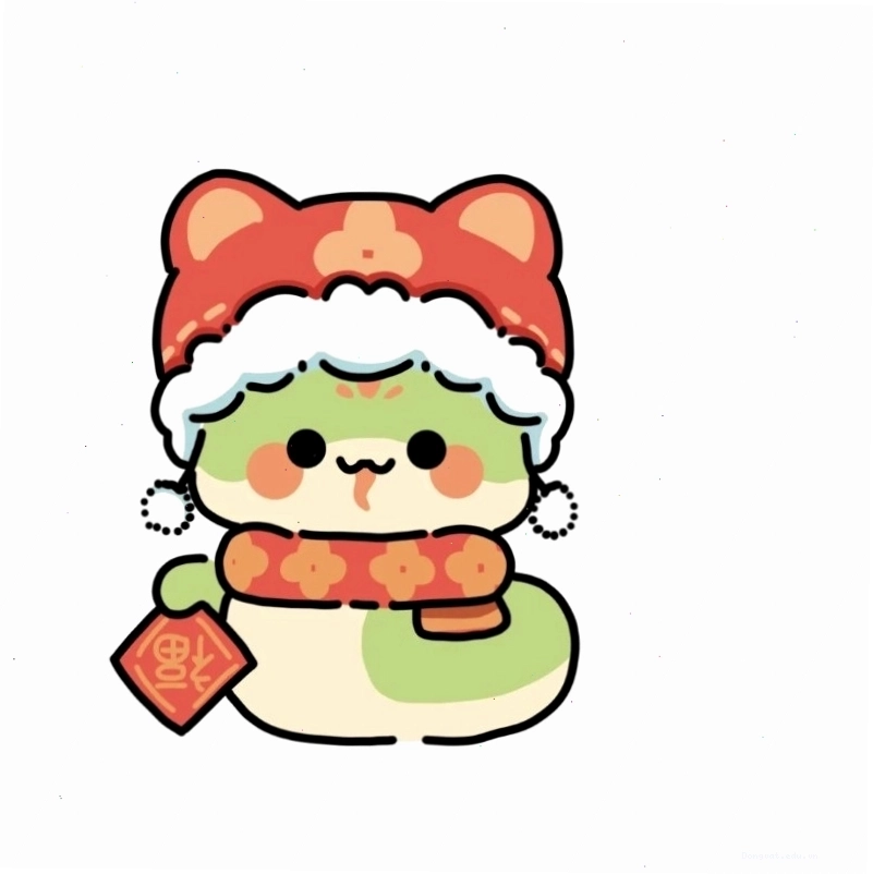 Hình ảnh rắn chibi ngộ nghĩnh đang vui đùa