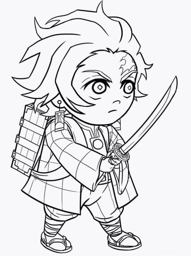 Hình ảnh Tanjiro phiên bản chibi đáng yêu