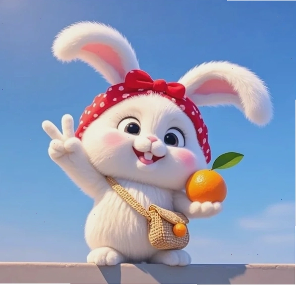 Hình ảnh thỏ con chibi tròn xoe
