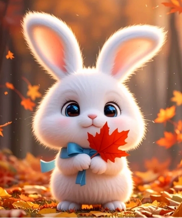 Hình ảnh thỏ cute chibi làm hình nền