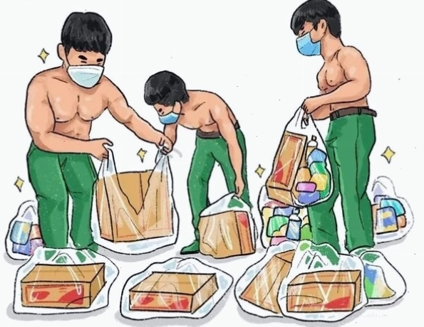 Hình ảnh vẽ chú bộ đội chibi làm quà tặng