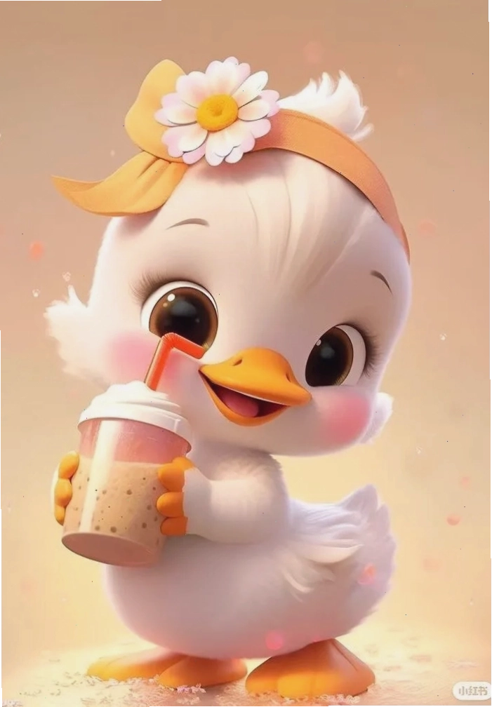Hình ảnh vịt cute với màu sắc bắt mắt