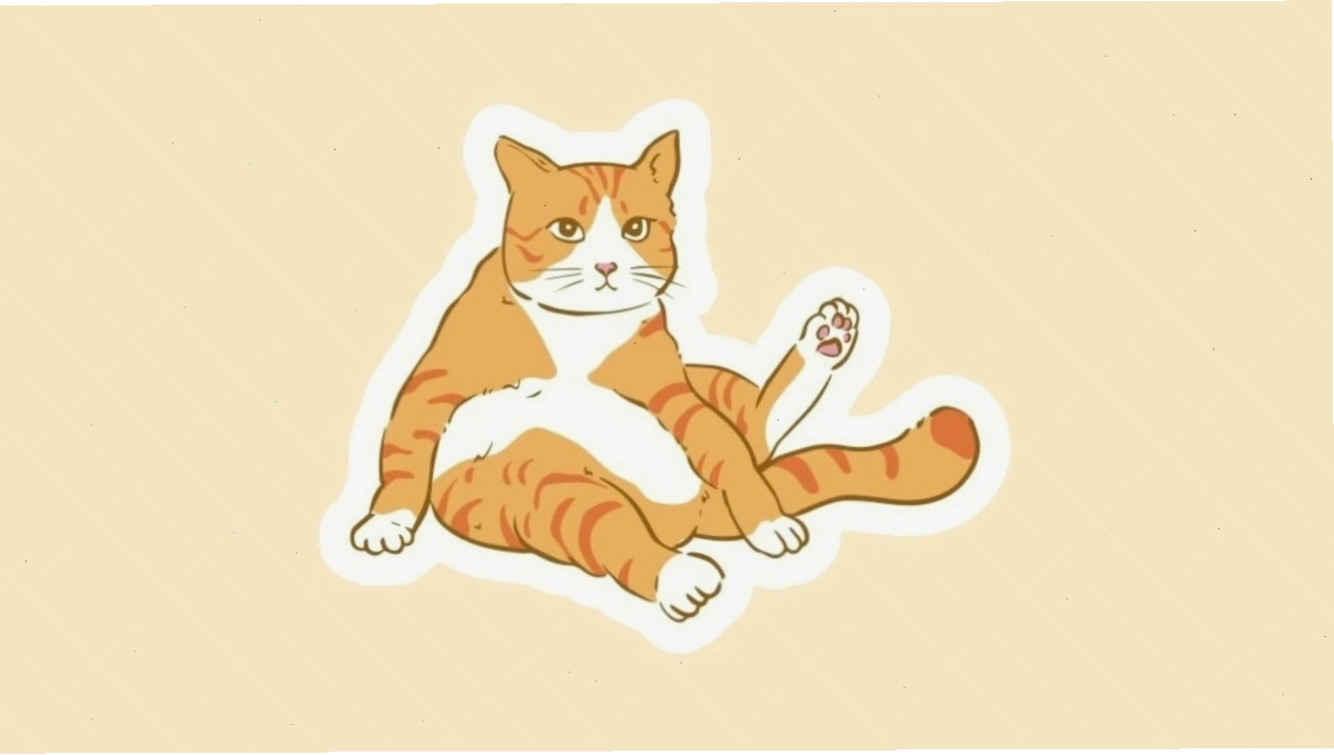 Hình mèo chibi cute đang đọc sách