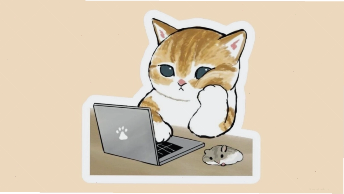Hình mèo chibi cute làm dáng