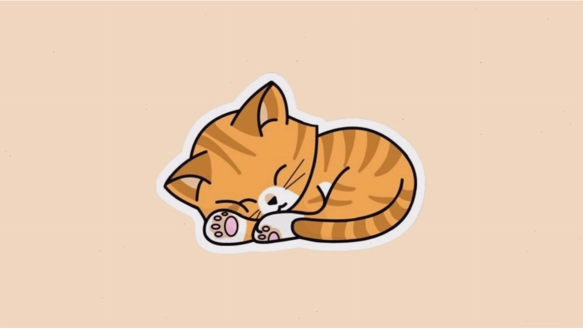 Hình mèo chibi cute với biểu cảm vui vẻ