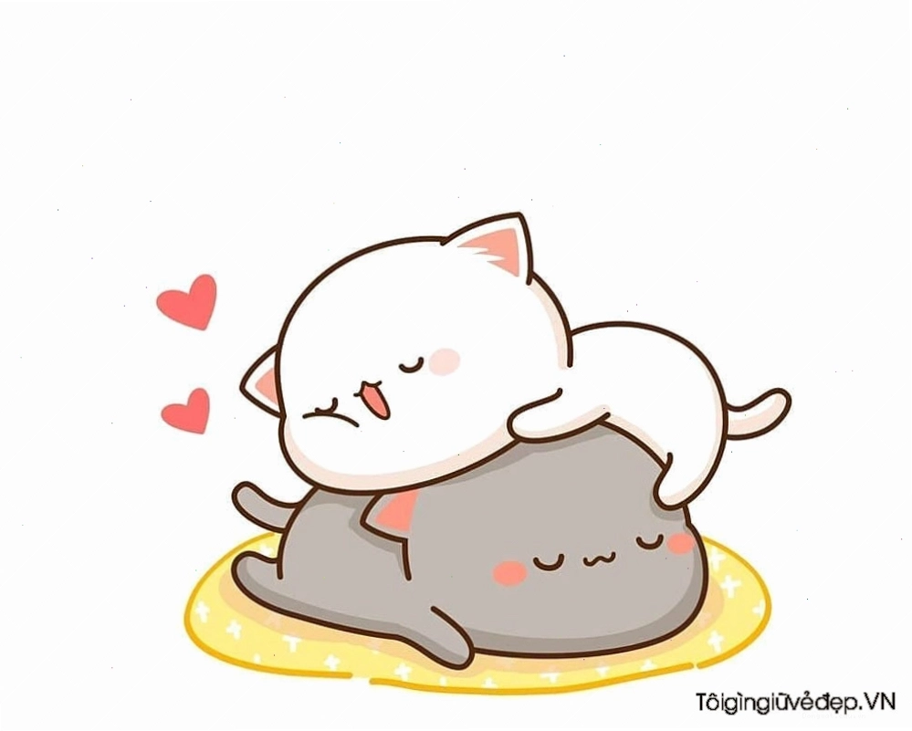 Hình nền chibi dễ thương với nhân vật đang vui đùa