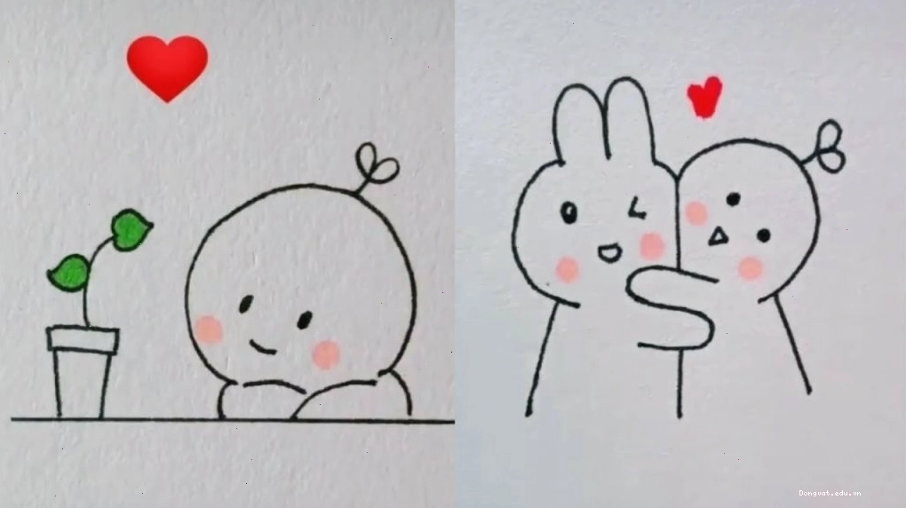 Hình nền chibi dễ thương với tông màu xanh dương mát mắt