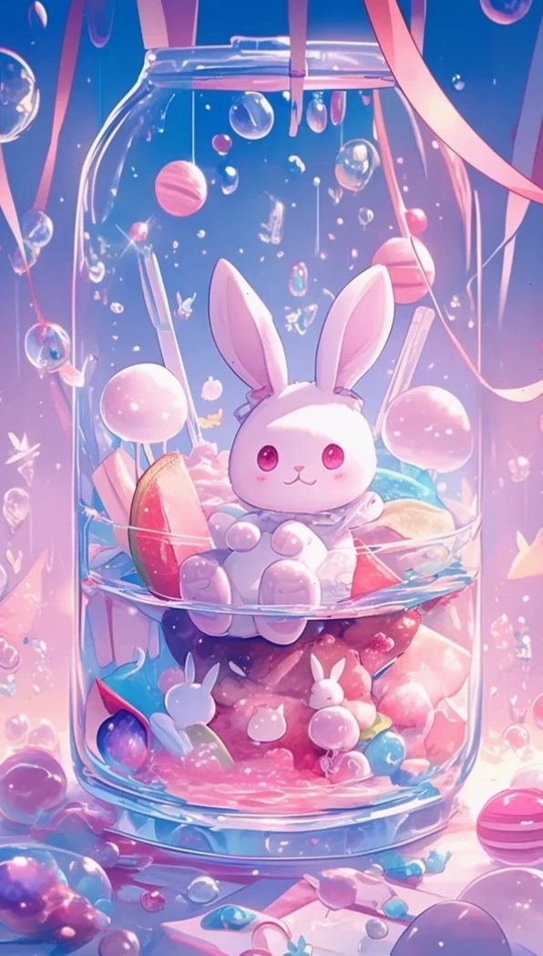 Hình nền con thỏ chibi cute