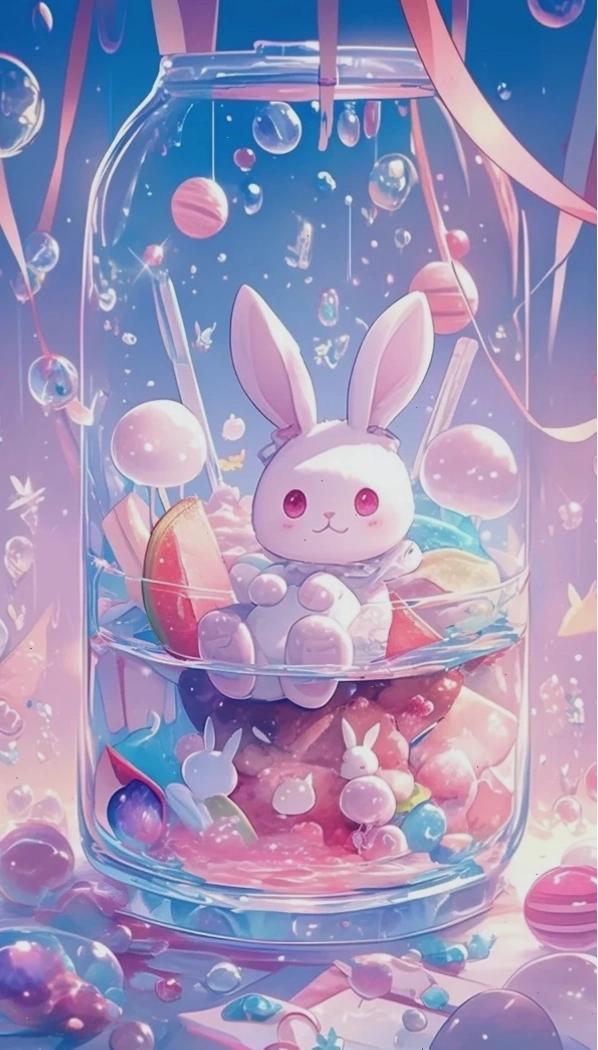 Hình nền con thỏ chibi cute
