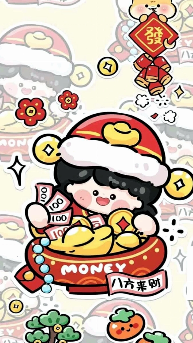 Hình nền Tết Chibi 2026 miễn phí