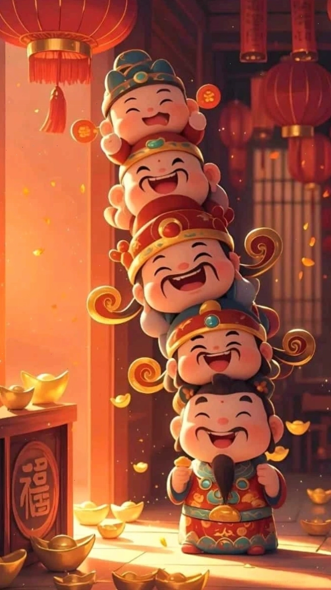Hình nền Tết Chibi 2026 xinh xắn và độc đáo