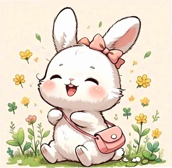 Hình vẽ thỏ chibi đơn giản và dễ thương