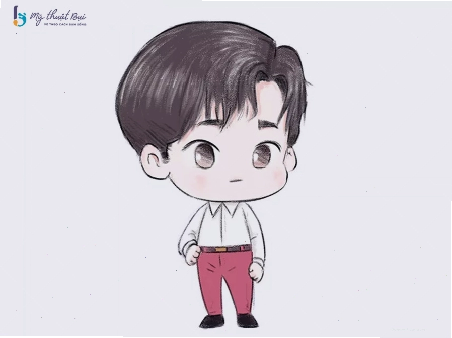 Hoàn thiện tô màu và thêm chi tiết cho tranh vẽ chibi nam