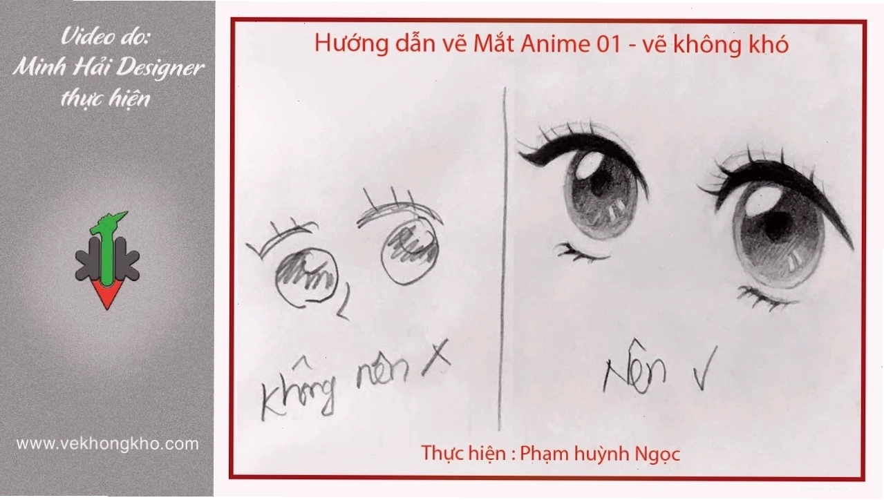 Hướng dẫn vẽ mắt anime 01