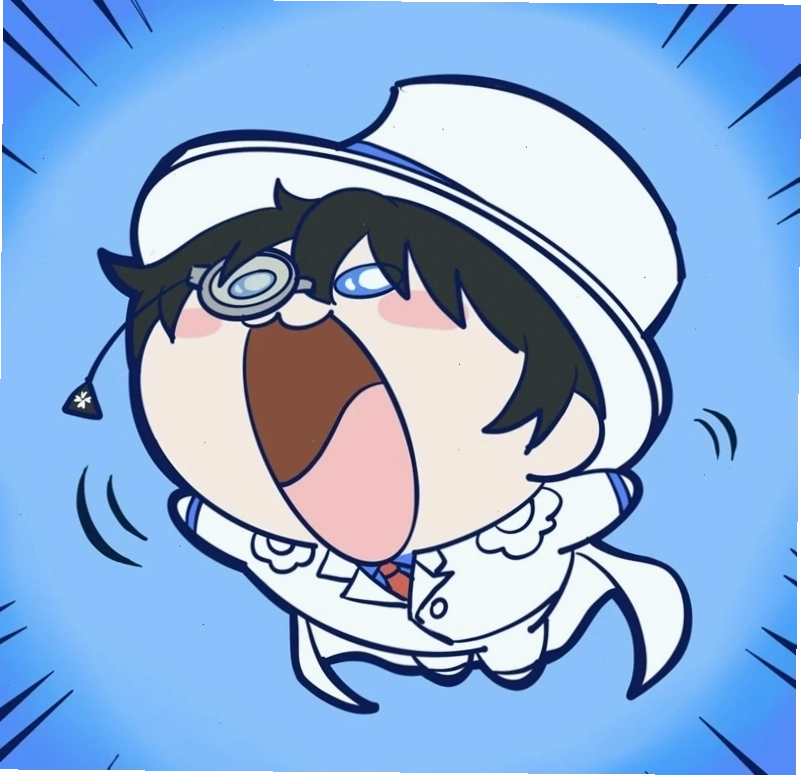 Kaito Kid Chibi đang cười tươi