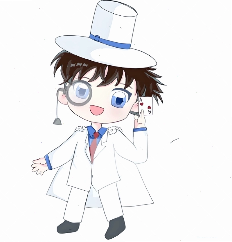 Kaito Kid Chibi đang thực hiện ảo thuật
